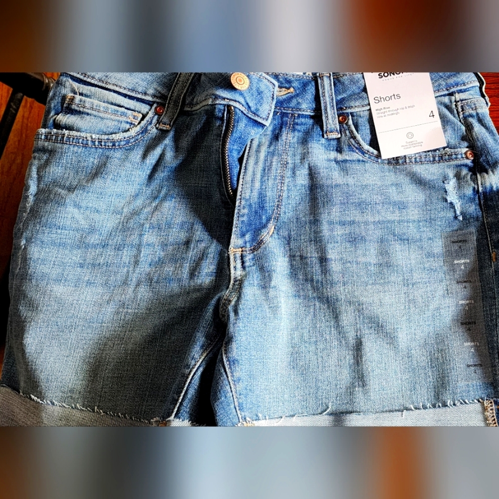 New denim shorts